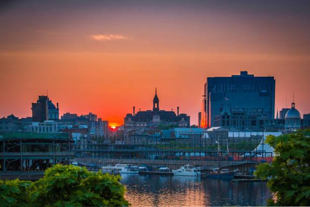 istock Red Sunset at Montreal Old Port 638592970