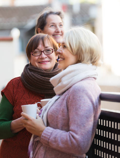 istock Mature women drinking tea 638593754