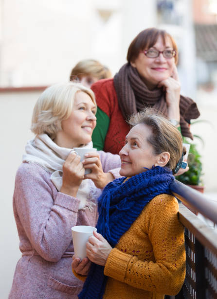 istock Mature women drinking tea 638593790