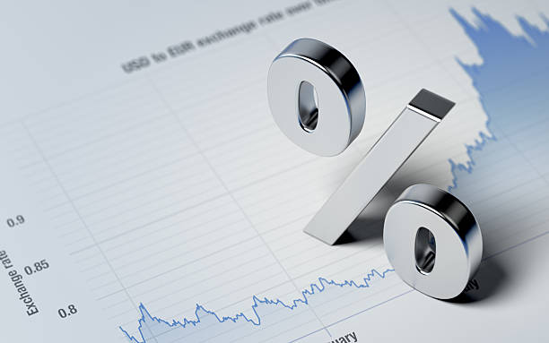 istock Percentage Sign on A Blue Financial Graph 638594932