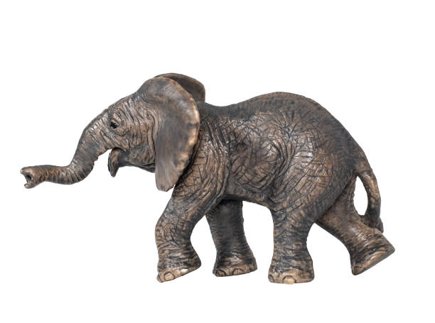 istock Toy elephant isolated on white background 638595278