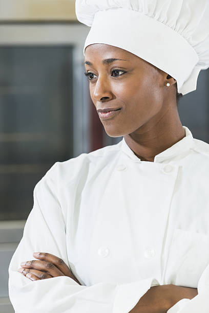 istock African American female chef in commercial kitchen 638596506