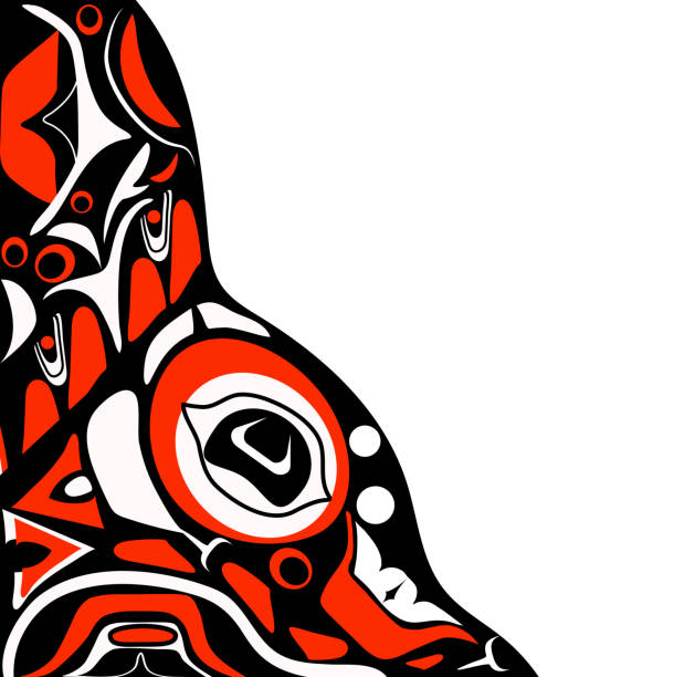 ilustraciones, imágenes clip art, dibujos animados e iconos de stock de abstracto fondo rojo nativo de norte américa - first nations