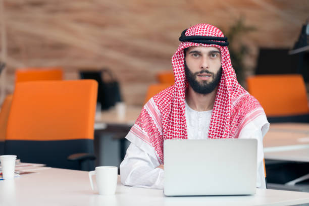 istock Arabian businessman working in modern startup office 638599656