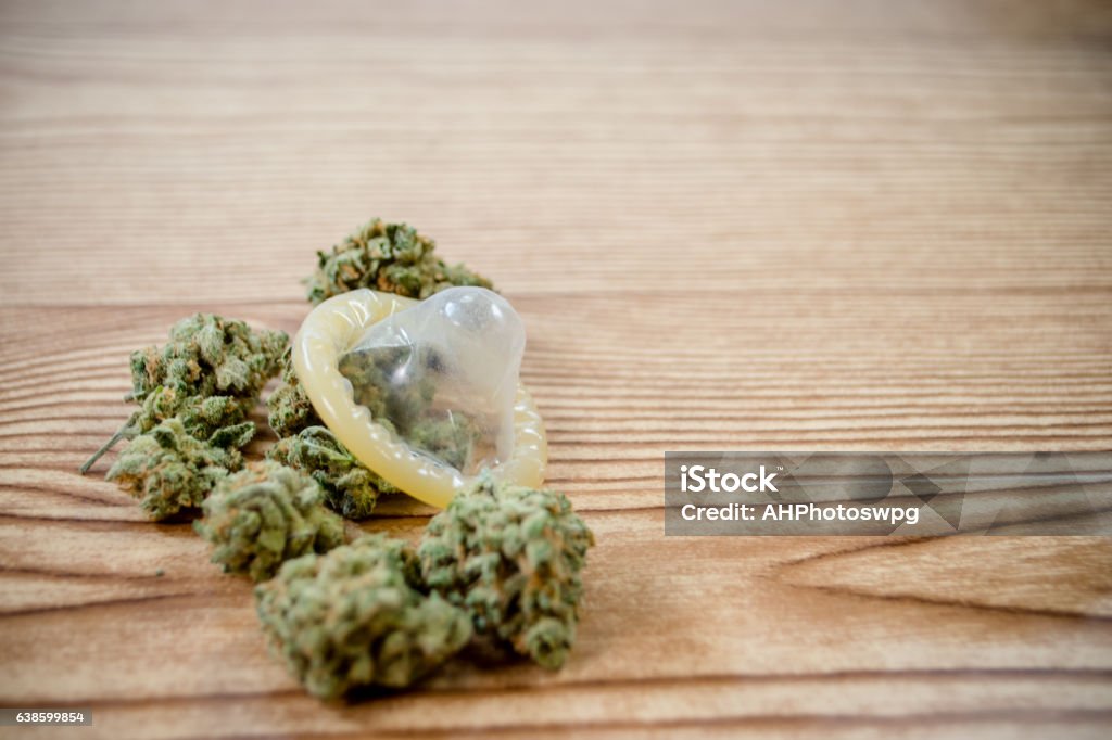 condom marijuana safe sex is important Marijuana - Herbal Cannabis Stock Photo