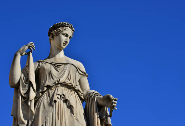 Classical goddess statue stock photo