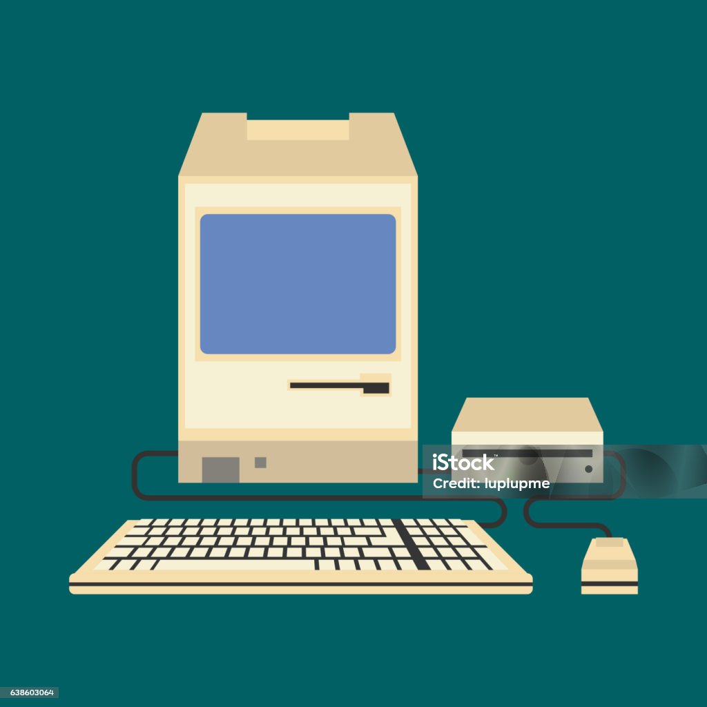 Computer Frame Vector Image Computer Vector Illustration Stock Illustration - Download Image Now ...