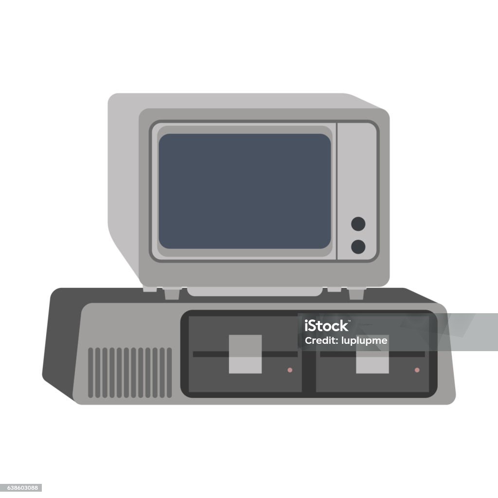Computer Frame Vector Image Computer Vector Illustration Stock Illustration - Download Image Now ...