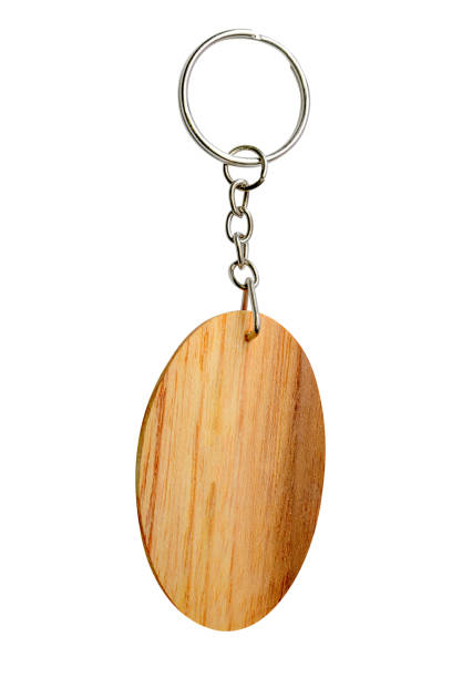 istock Wooden key chain isolated on white with clipping path 638604320