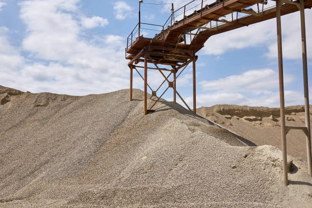 istock Conveyor belt of stone crushing plant 638606092