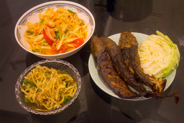 Set of thai spicy salad, Include Thai spicy papaya salad \