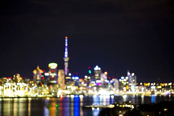 CBD Auckland with blurry depth of field.