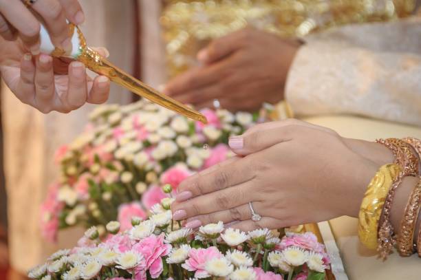 istock Marriage water relaunch, Thai tradition. 638611852