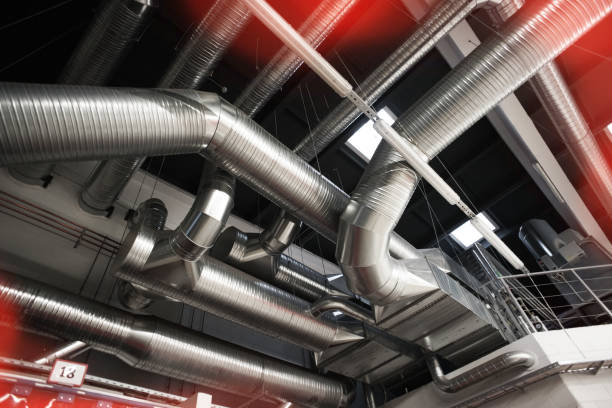 istock Ventilation pipes of an air condition 638615512