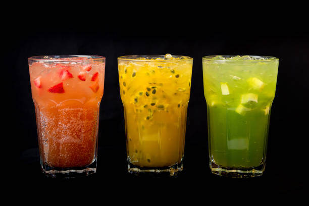 istock Fresh mix juice,Strawberry, Passion fruit, Kiwi 638618834