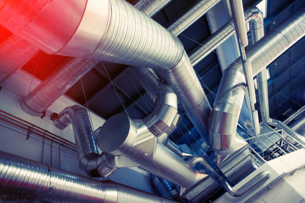 istock System of industrial ventilating pipes 638619148