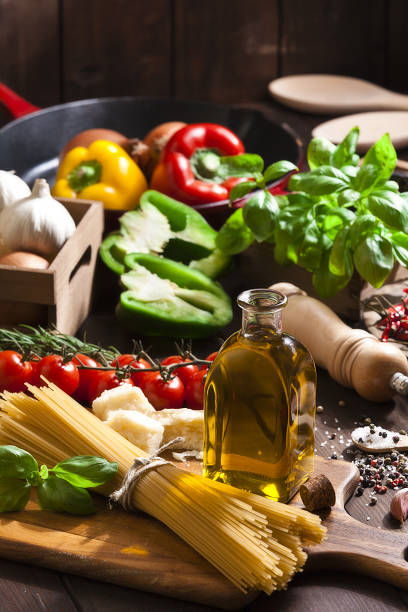 istock Ingredient for cooking italian spaguetti 638620384