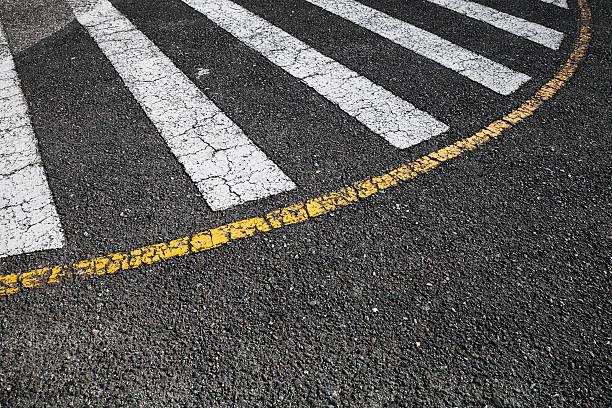 istock Pedestrian crossing road marking zebra 638623282