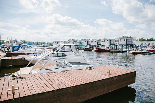 Neptun Yacht Club in Moscow. berth view