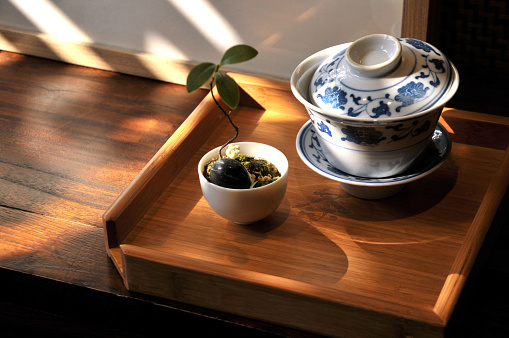Bonsai and teapot