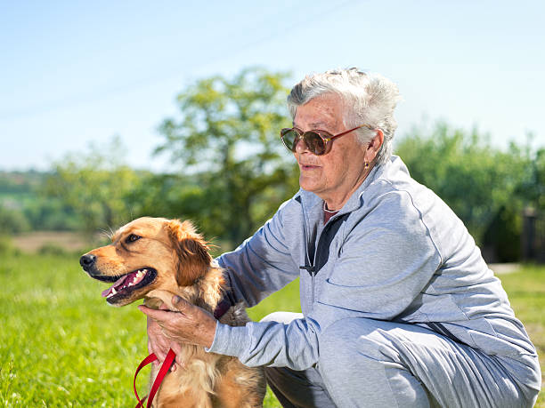 istock Senior woman and her dog 638626808