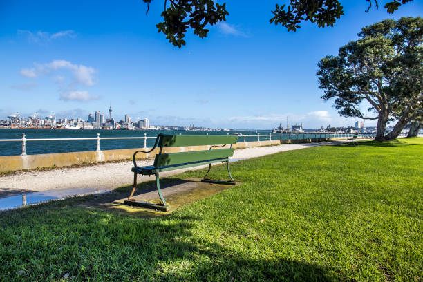istock Bench on Queens Parede Reserve, Auckland 638627064