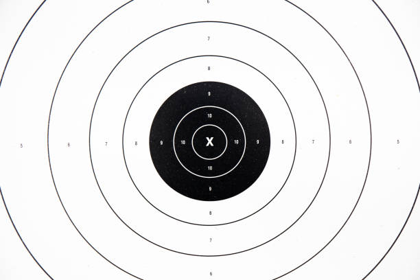 clean black paper bullseye target