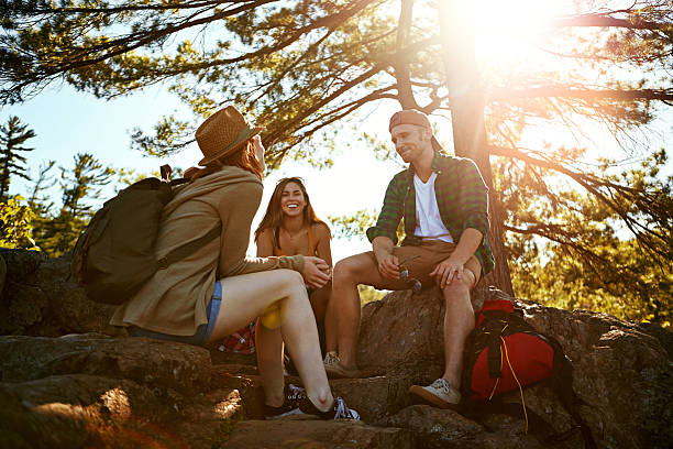 istock Fun with friends in the forest 638629278
