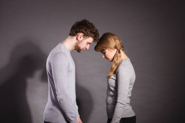 istock Sad depressed couple portrait. 638629876