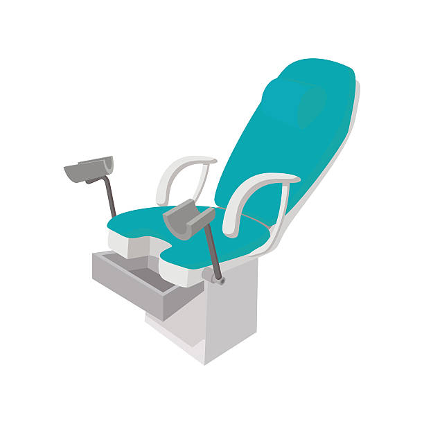 istock Medical gynecological chair cartoon icon 638629976