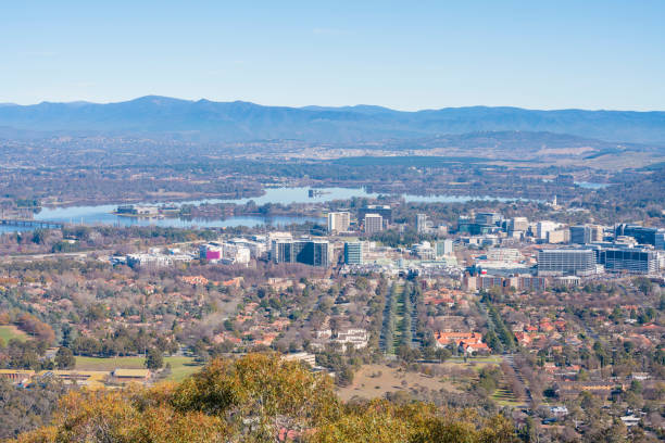 istock Aerial view of downtown Canberra, Australia 638630028