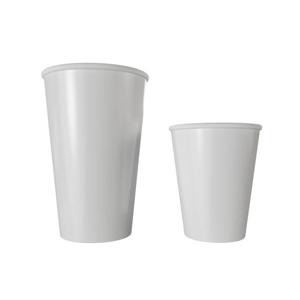 istock Fast food isolated white paper cups. 638633912