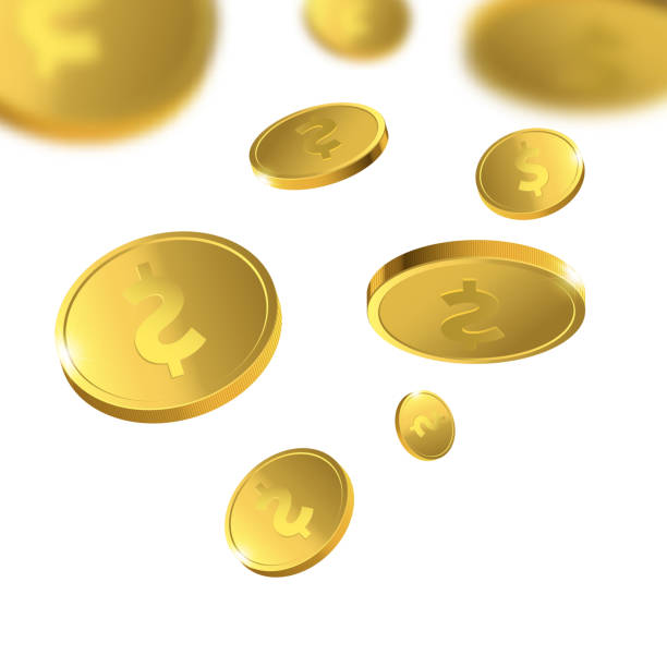istock Vector Illustration of flying golden coins. Money isolated. 638635462