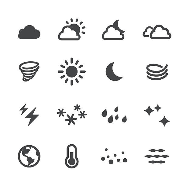 天気アイコン-acme シリーズ - weather climate cyclone icon set点のイラスト素材／クリップアート素材／マンガ素材／アイコン素材