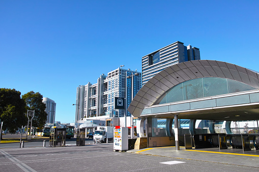In front of Tokyo Teleport Station on the Rinkai Line