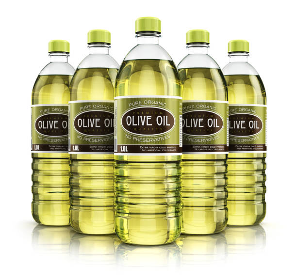 istock Group of plastic bottles with olive oil 638638836