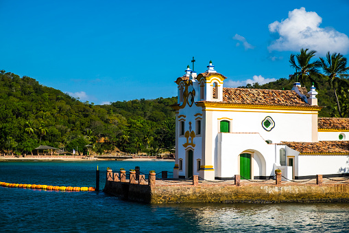 Church of Our Lady of Loreto located on the island of the Frades in the Bay of All Saints in Salvador Bahia Brazil