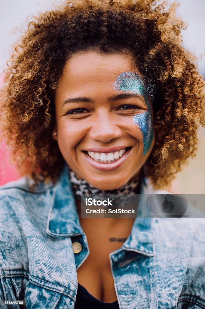Check Out My Festival Makeup Stock Photo - Download Image Now