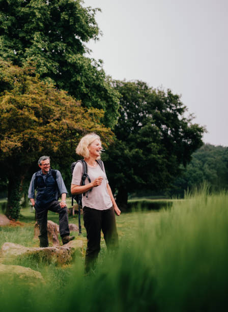 istock Happy senior couple on a hike 638645876