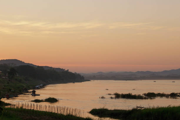 istock Mekong river landscape during sunset 638648444