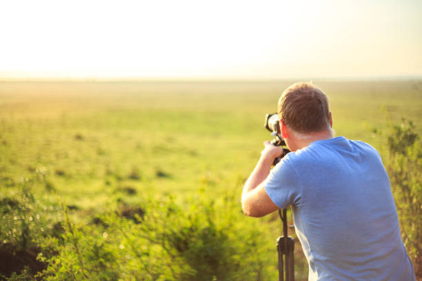 istock Professional photographer taking photo on savannah 638651734