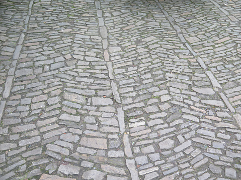 Irregular Cobble Stone pattern in town square in Munster, Germany