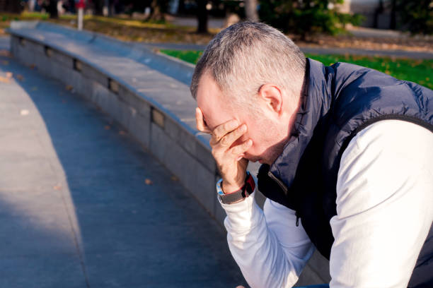 istock Feeling depressed. Portrait of a sad, depressed man unhappy 638659556
