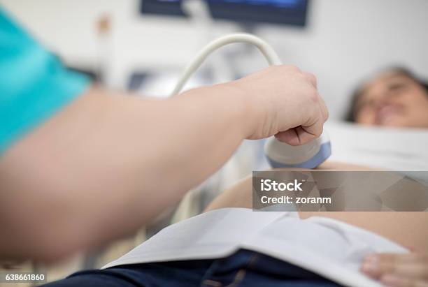 Having Ultrasound Scan Stock Photo - Download Image Now - 25-29 Years, 30-34 Years, Adult