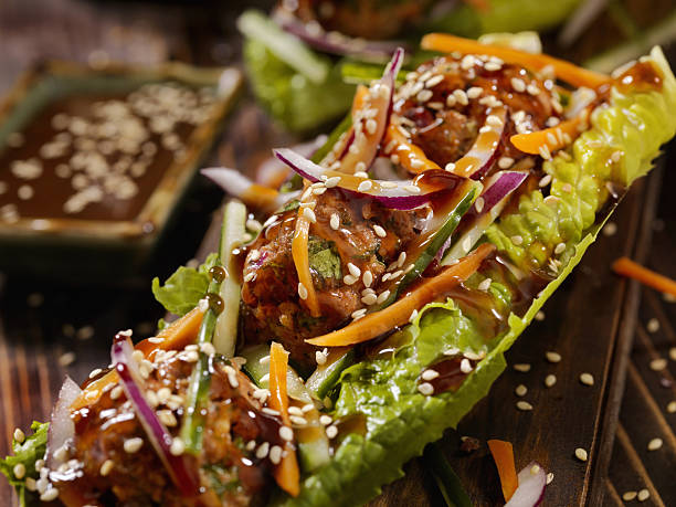 istock Asian inspired Meatball Lettuce Wrap 638662656