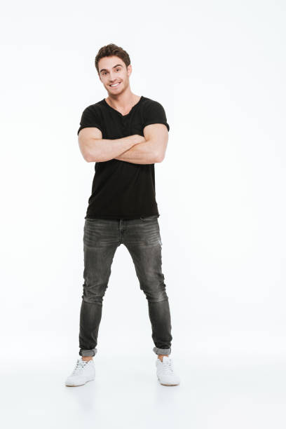 istock Handsome man with arms crossed over white background. 638664664