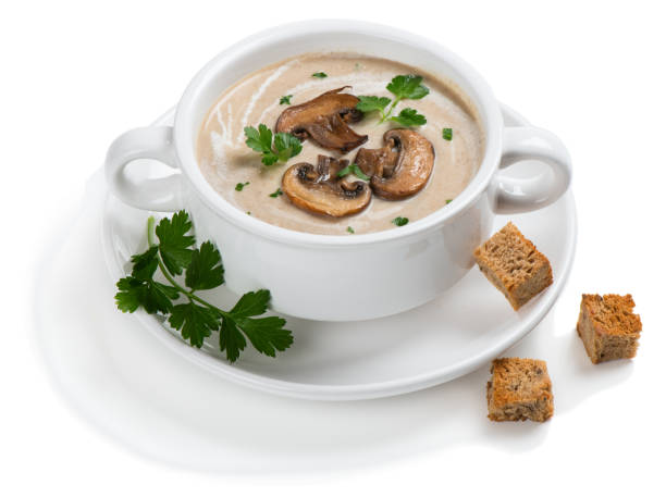istock Bowl of spicy mushroom soup 638665588