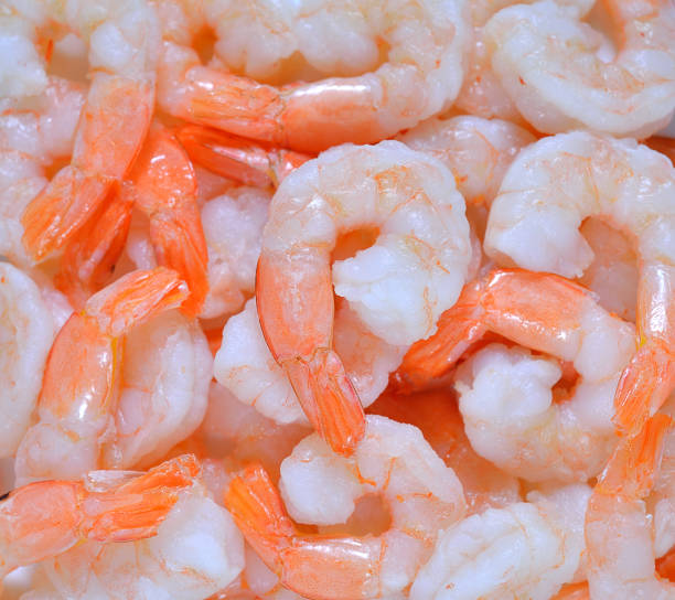 istock Cooked shrimps,prawns isolated on white background 638665692