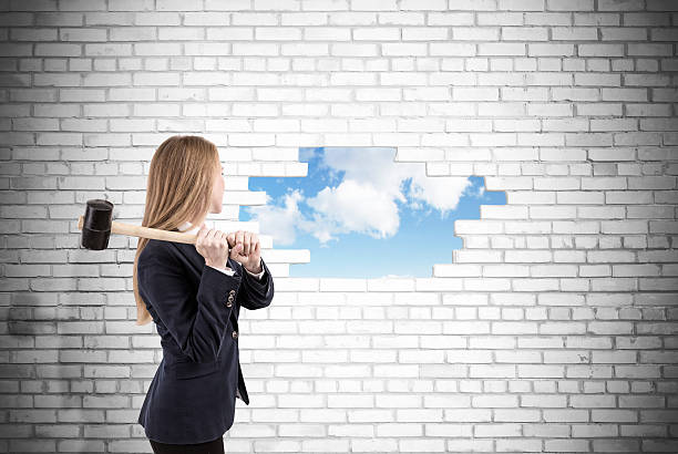 Woman crashed wall to see the sky