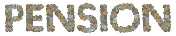 istock PENSION word with Old Coins 638670392